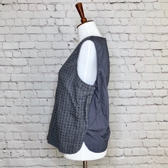 GAP Gray Eyelet Sleeveless Top - Picture 3 of 7